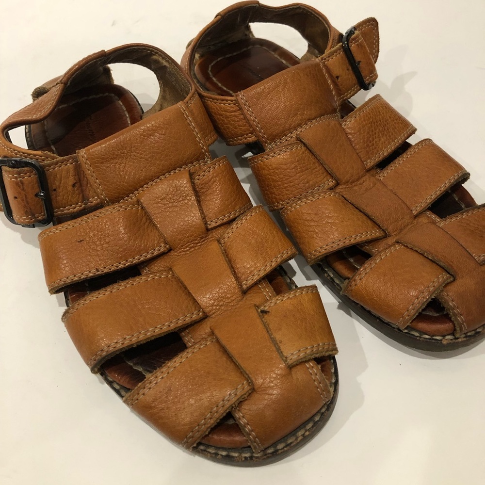 Tommy Bahama Mens Anchors Fishermans Leather Sandals Size 8
